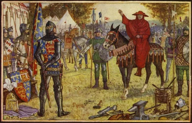 The Cardinal of Perigord comes to the English camp to negotiate with the Black Prince